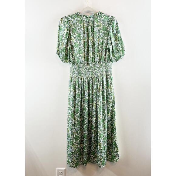 J. Crew Green Floral Midi Dress - Picture 5 of 9